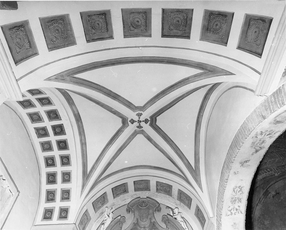 Motivi decorativi a cassettoni con rosette (dipinto) - ambito mantovano (prima metà sec. XIX)