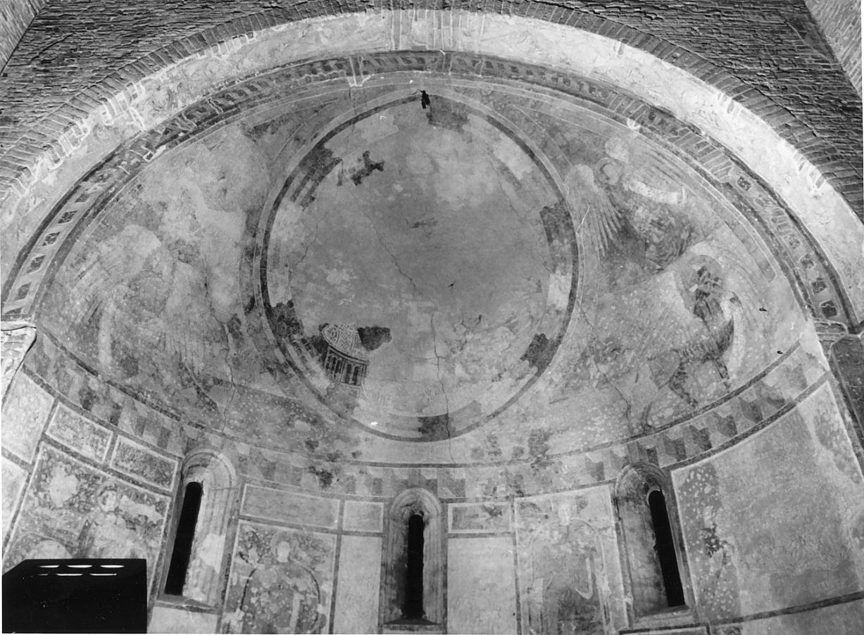 Cristo Pantocratore tra i simboli degli evangelisti (dipinto, elemento d'insieme) - ambito mantovano (fine/inizio secc. XI/ XII)