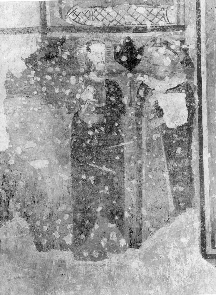 Arcidiacono Vincenzo (?) e Sant'Antidio (?) (dipinto, elemento d'insieme) - ambito mantovano (fine/inizio secc. XI/ XII)