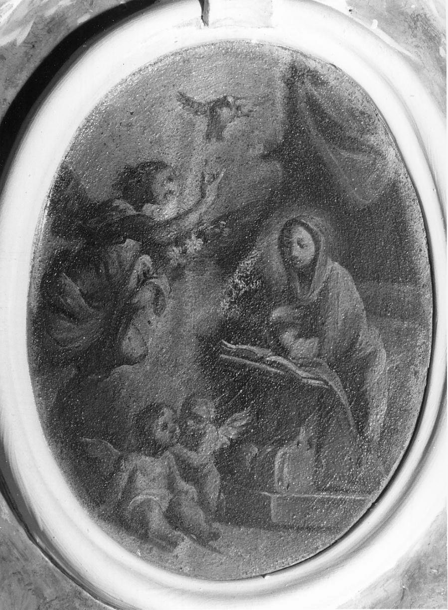 I mistero Gaudioso del rosario: annunciazione (dipinto, elemento d'insieme) - ambito mantovano (sec. XVIII)
