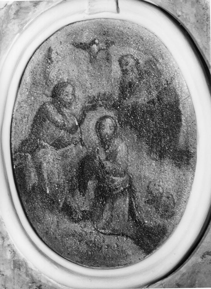 V mistero Glorioso del rosario: incoronazione della Madonna (dipinto, elemento d'insieme) - ambito mantovano (sec. XVIII)