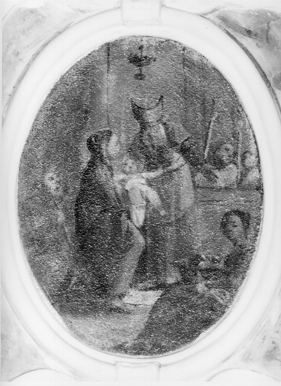 IV mistero Gaudioso del rosario: presentazione di Gesu' al tempio (dipinto, elemento d'insieme) - ambito mantovano (sec. XVIII)