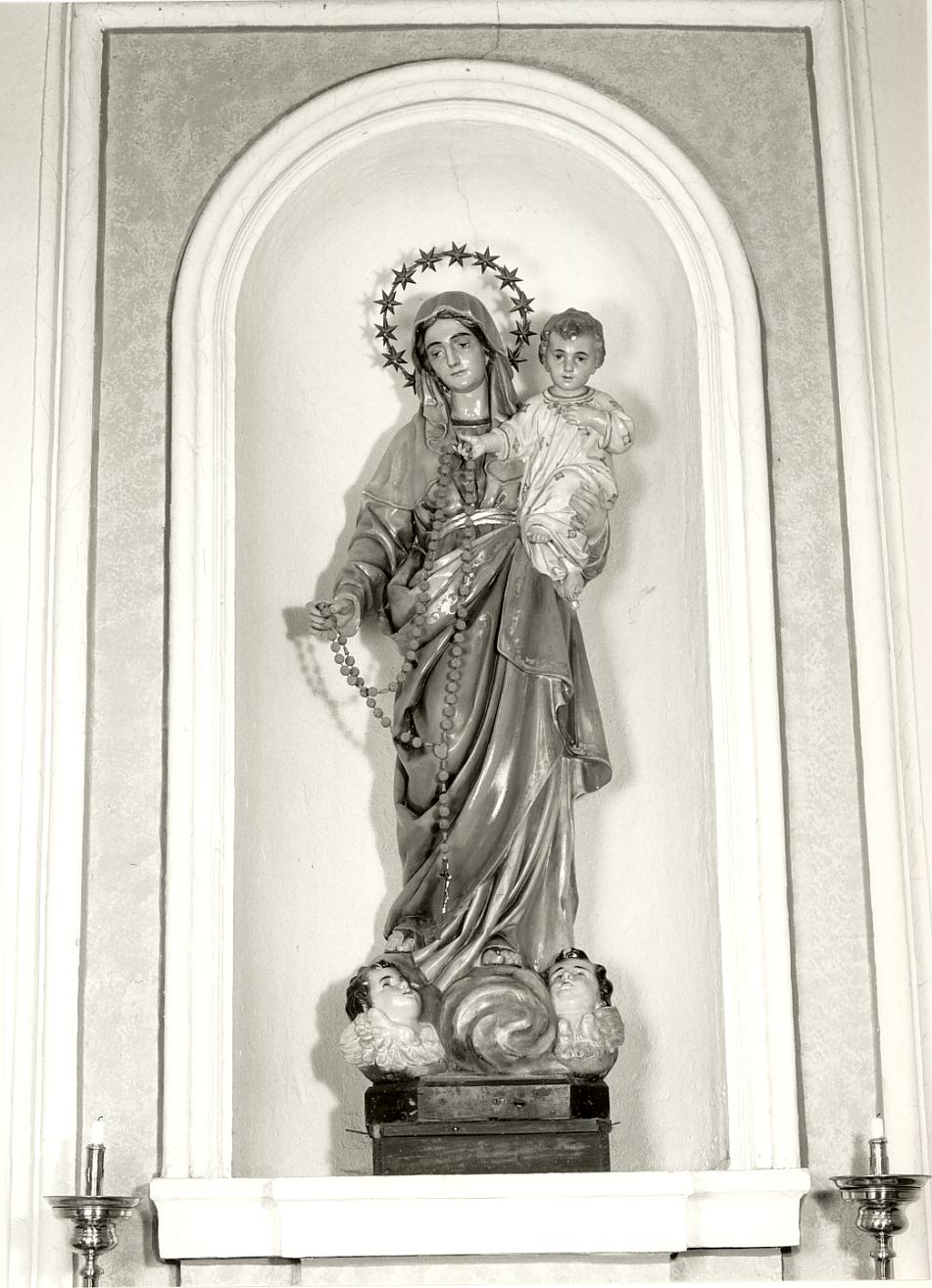 Madonna del Rosario, Madonna con Bambino (statua, opera isolata) - produzione lombarda (sec. XX)
