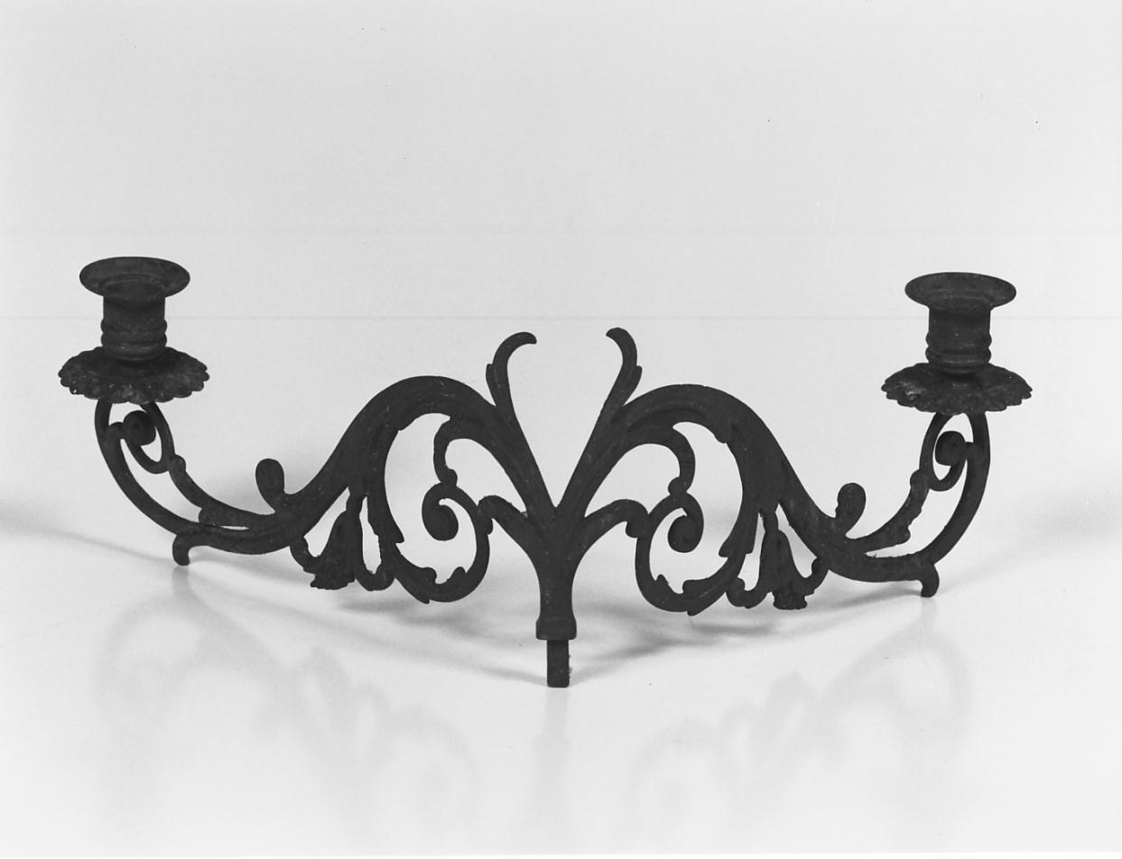 candeliere, opera isolata - manifattura cremonese (fine/inizio secc. XIX/ XX)