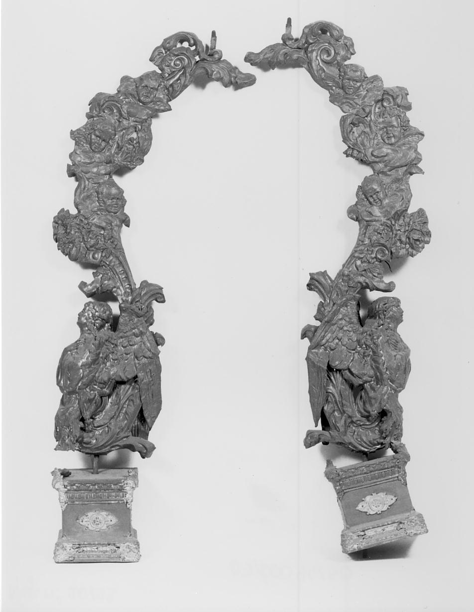 tronetto per esposizione eucaristica, elemento d'insieme - manifattura cremonese (prima metà sec. XIX)