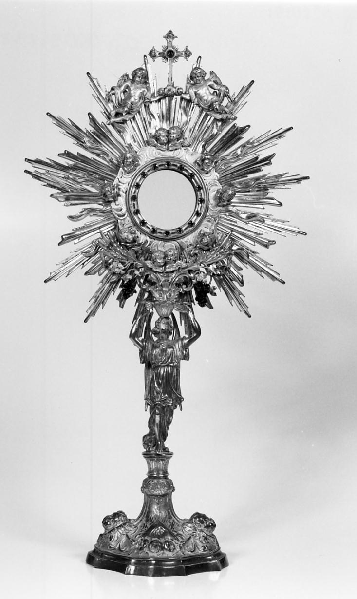 ostensorio - a raggiera, opera isolata - manifattura lombarda (ultimo quarto sec. XIX)