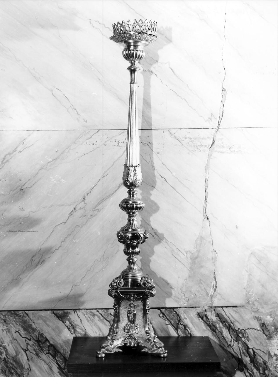 San Nicola (candeliere d'altare, serie) - produzione lombarda (sec. XX)