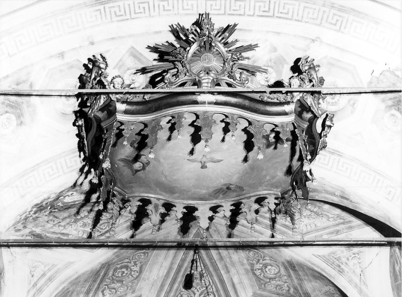 colomba dello Spirito Santo e cherubini (baldacchino d'altare, opera isolata) - ambito cremonese (seconda metà sec. XVIII)