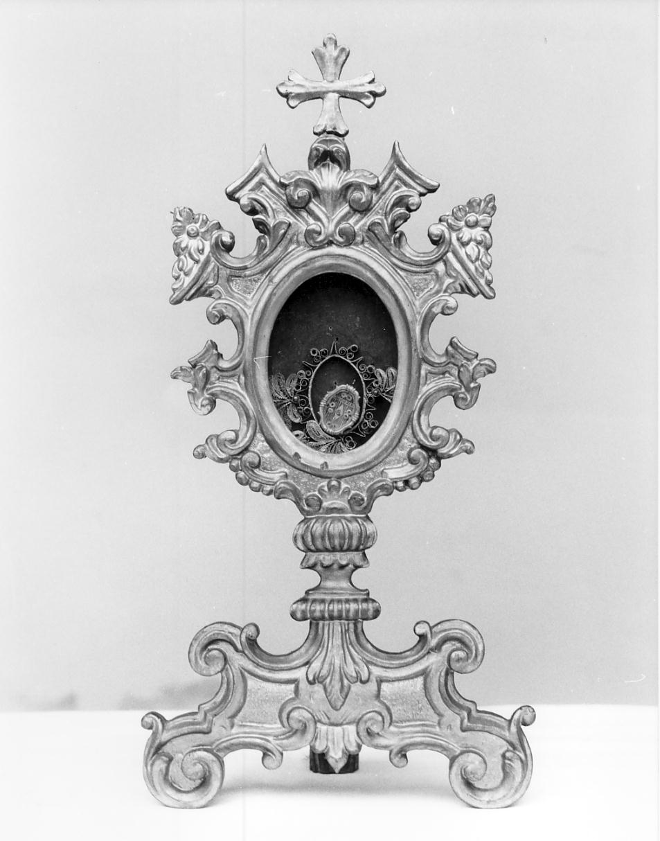 reliquiario - a ostensorio, serie - produzione lombarda (sec. XVIII)
