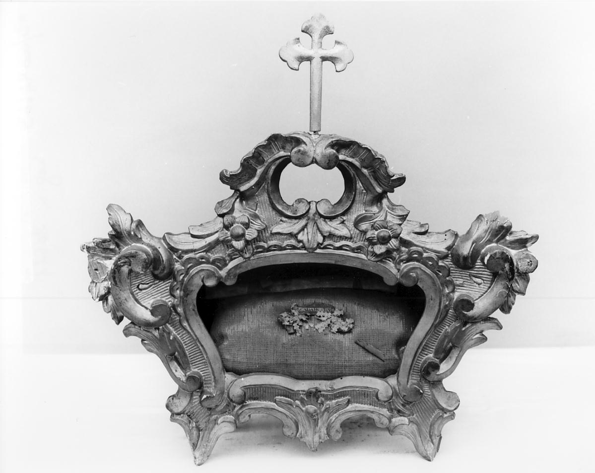 reliquiario a teca - a urna, serie - produzione lombarda (sec. XVIII)