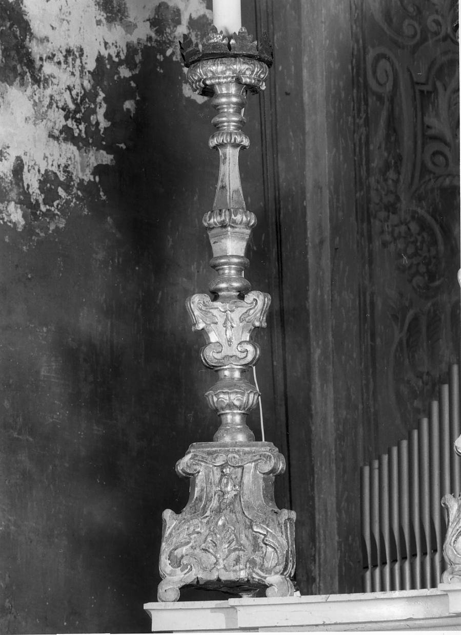 candeliere d'altare - ambito mantovano (seconda metà sec. XVIII)