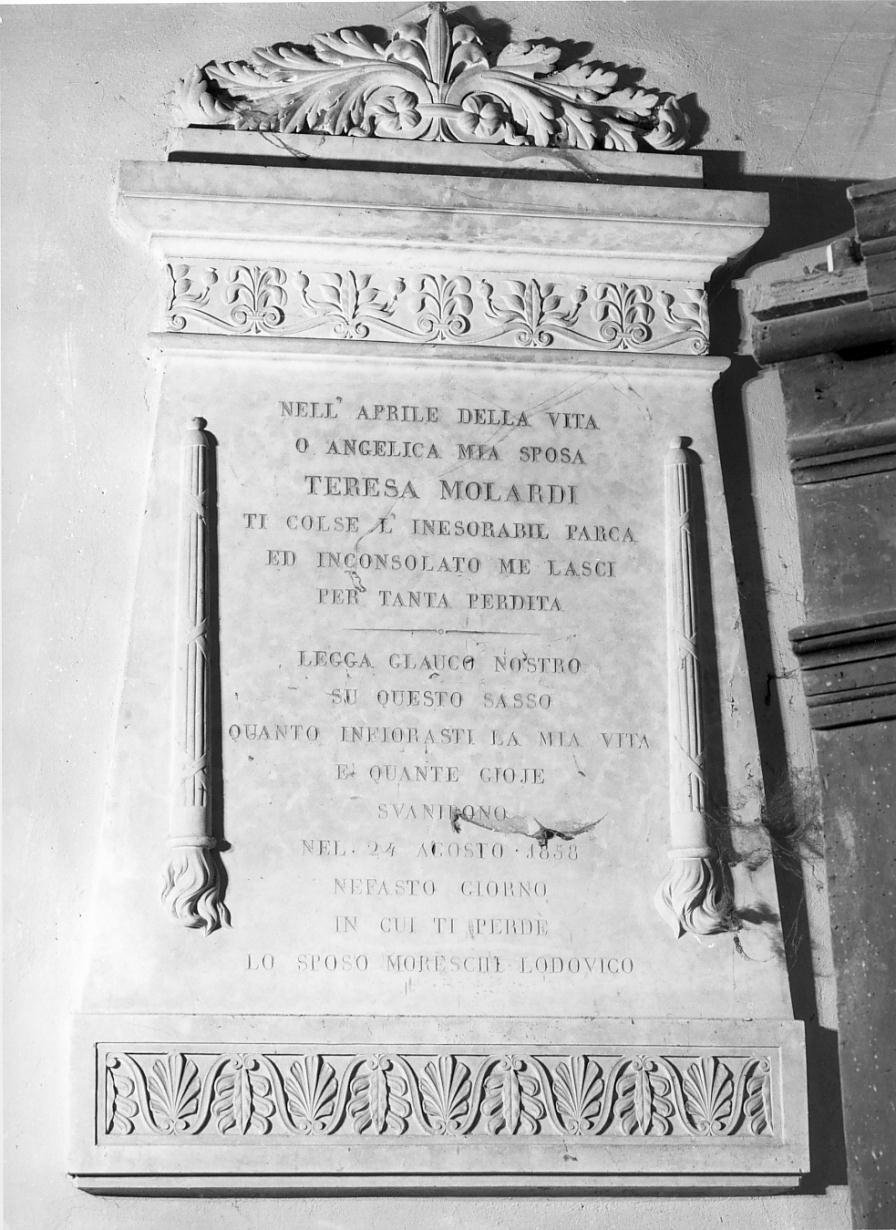 lapide commemorativa - ambito mantovano (sec. XIX)