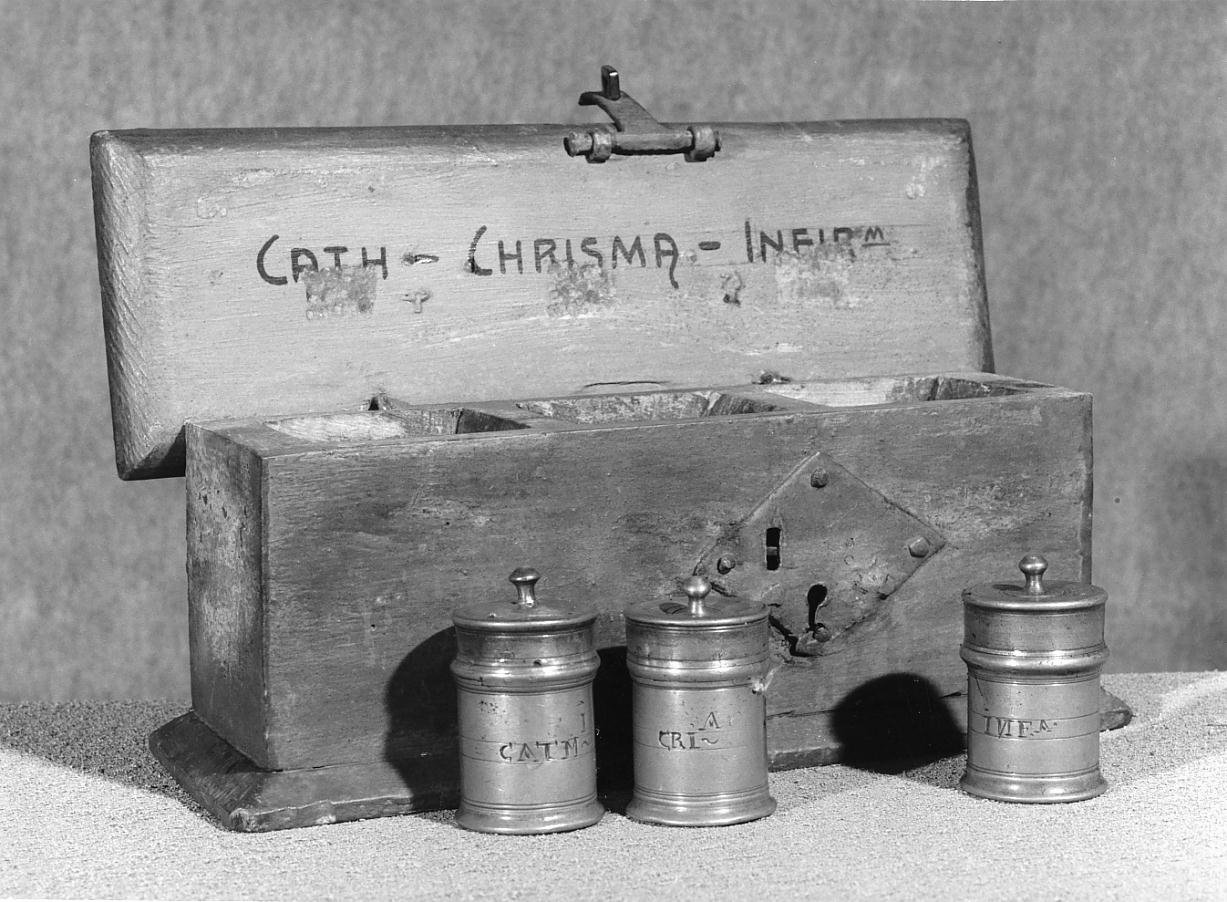 vasetti per oli santi - ambito mantovano (seconda metà sec. XVIII)