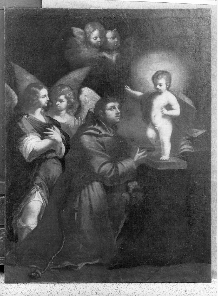 Apparizione di Gesu' Bambino a Sant'Antonio da Padova (dipinto) - ambito mantovano (sec. XVII)