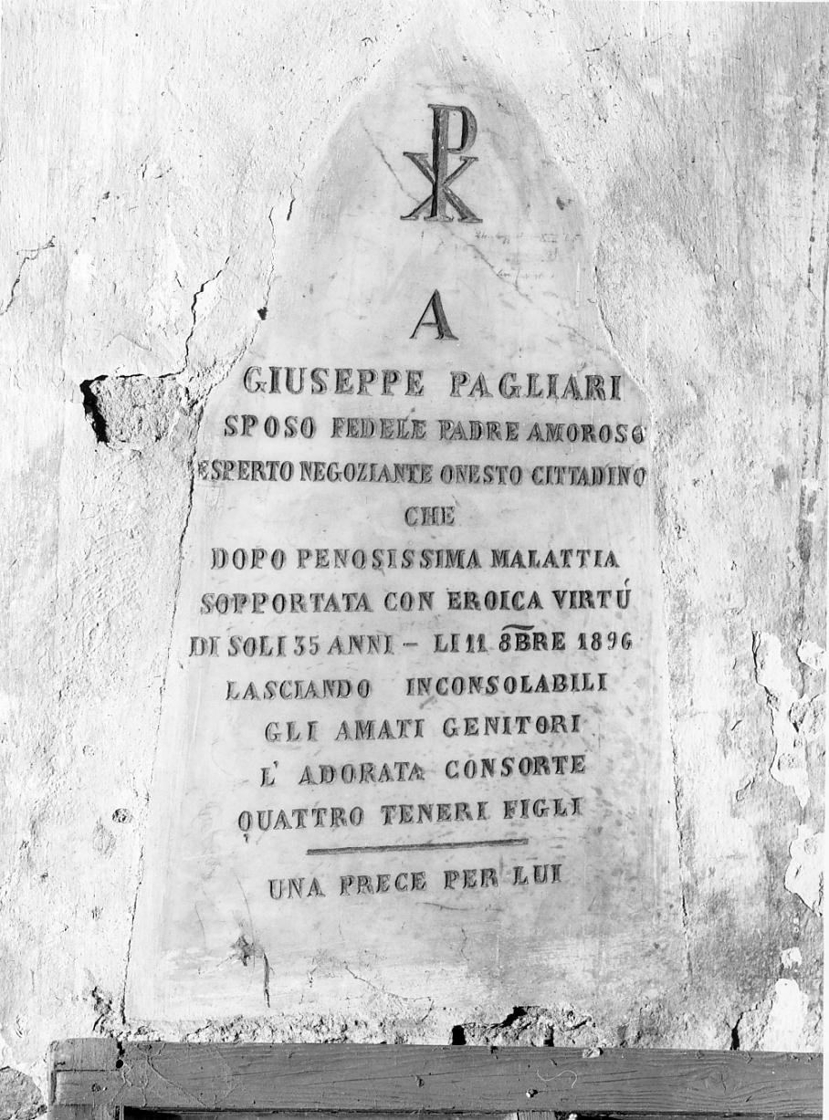 lapide commemorativa - ambito mantovano (sec. XIX)