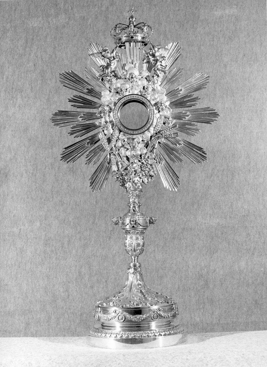 ostensorio - a raggiera - ambito mantovano (seconda metà sec. XVIII)