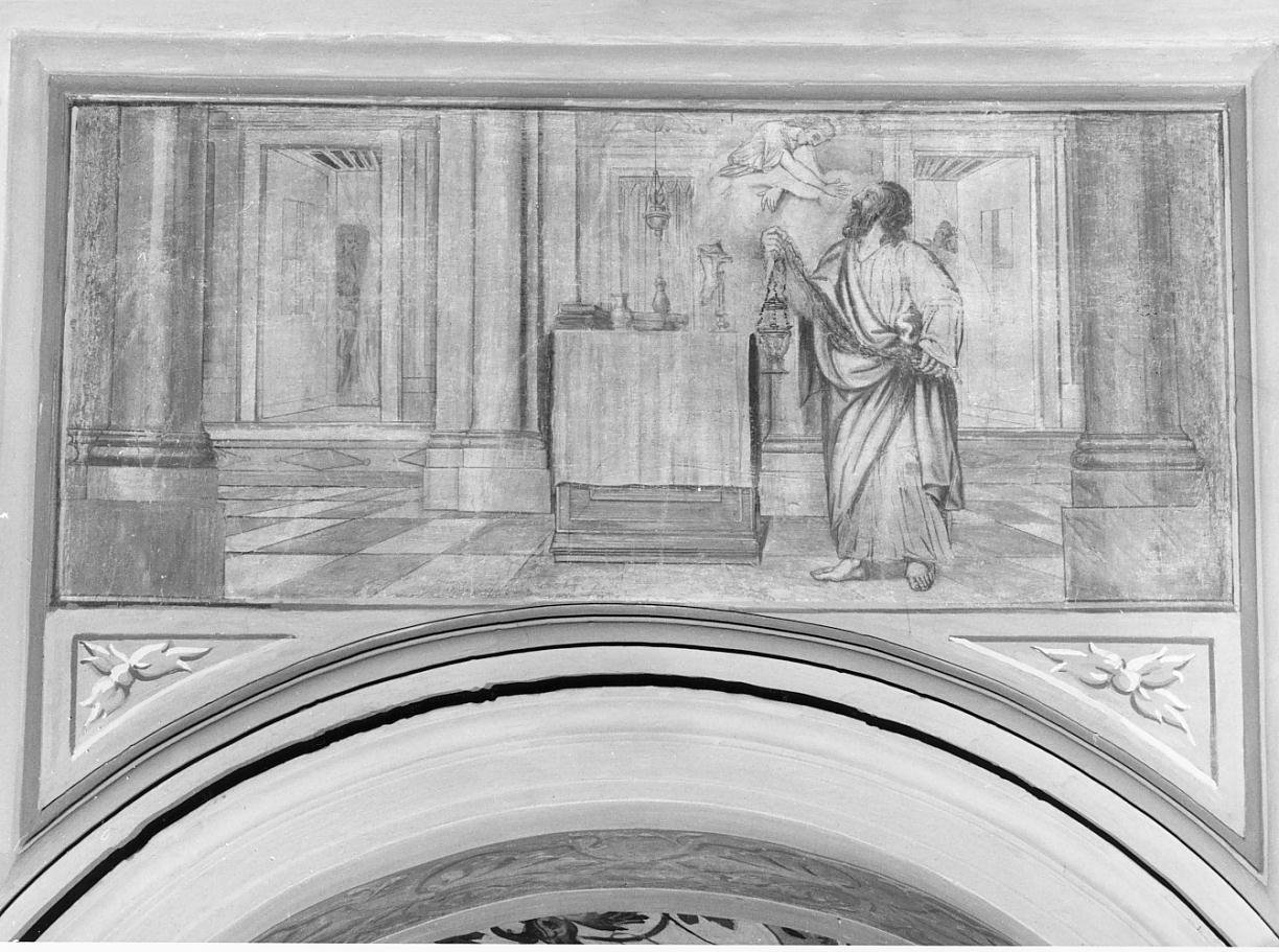 annuncio della nascita di San Giovanni Battista a Zaccaria (dipinto, elemento d'insieme) di Morselli (prima metà sec. XIX)