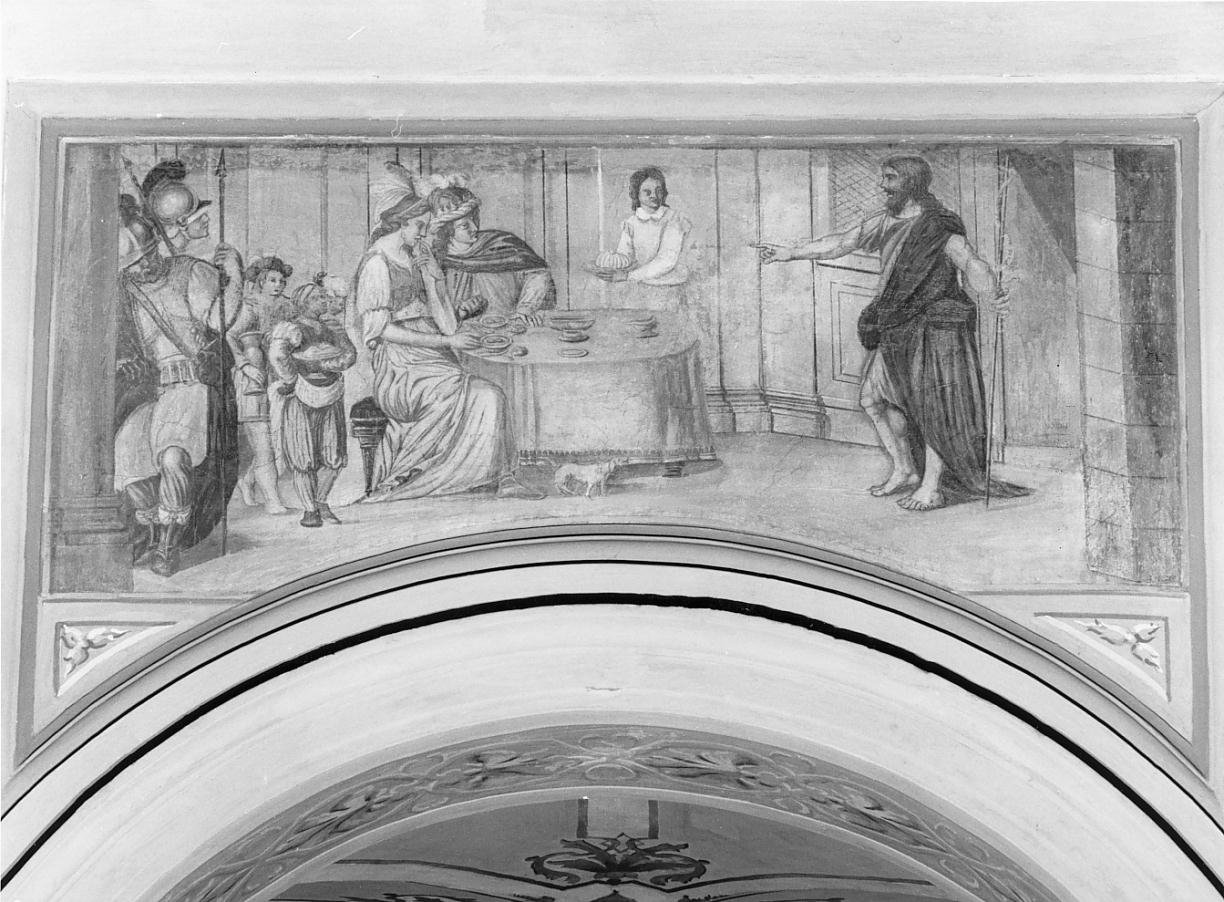 San Giovanni Battista ammonisce Erode ed Erodiade (dipinto, elemento d'insieme) di Morselli (prima metà sec. XIX)
