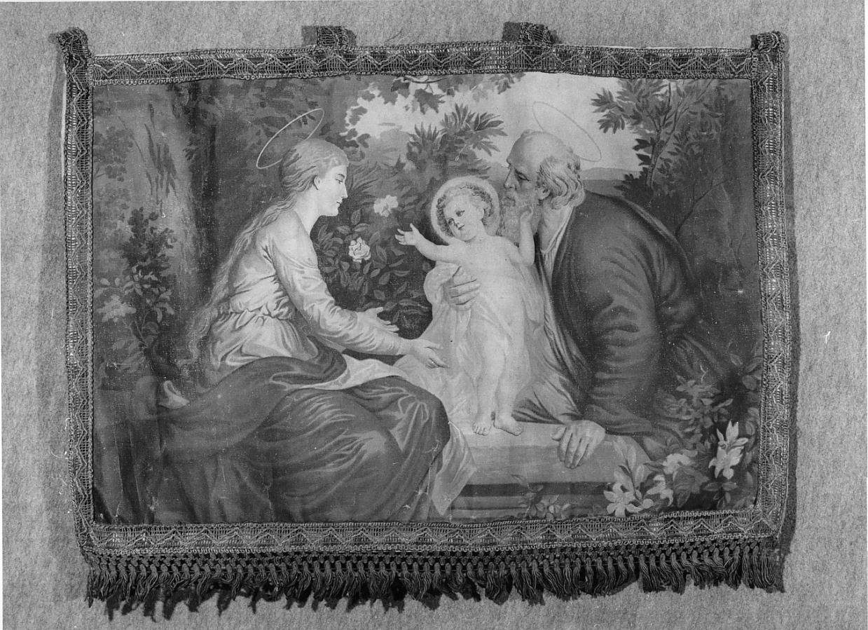 Sacra Famiglia (stendardo processionale, opera isolata) - ambito mantovano (seconda metà sec. XIX)