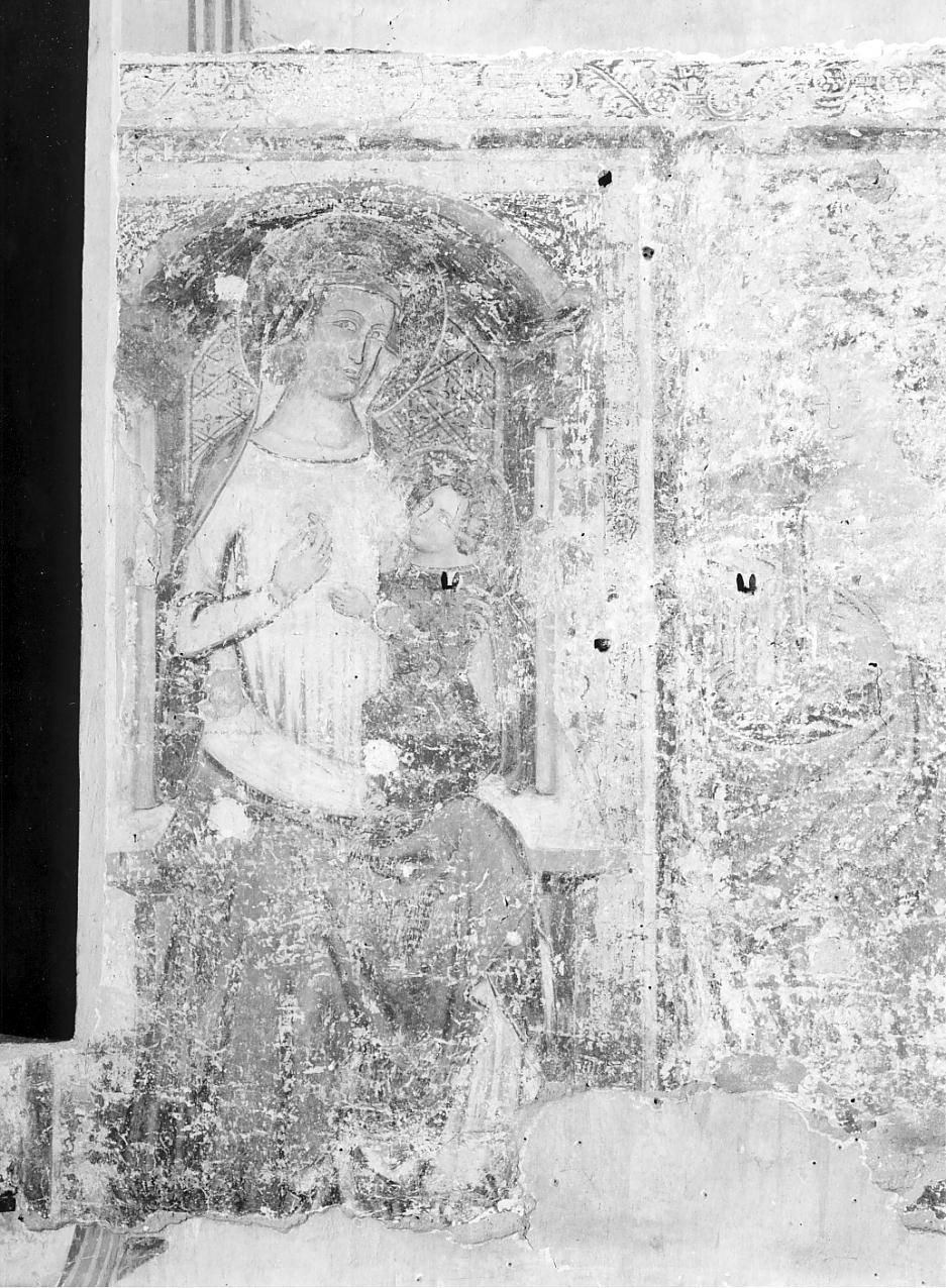 Madonna del Latte, Madonna in trono (dipinto, ciclo) - ambito cremonese (prima metà sec. XV)