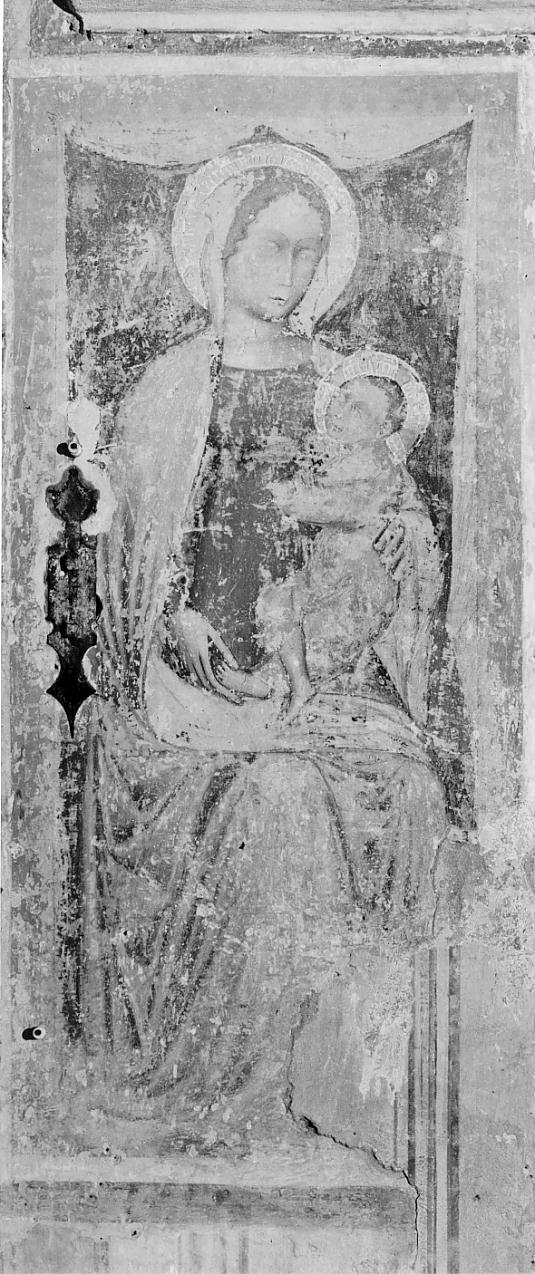 Madonna in trono (dipinto, opera isolata) - ambito lombardo (prima metà sec. XV)