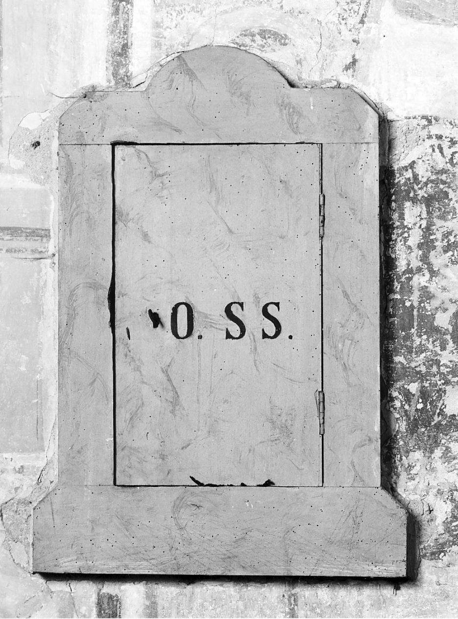 anta di armadietto per oli santi, serie - ambito cremonese (primo quarto sec. XVIII)