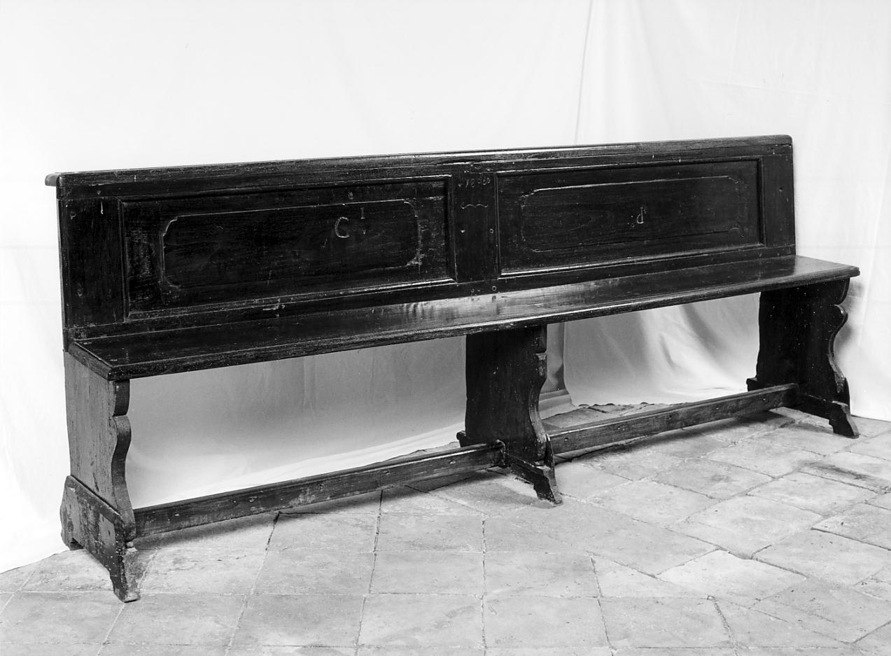 banco da chiesa, opera isolata - ambito cremonese (inizio sec. XIX)