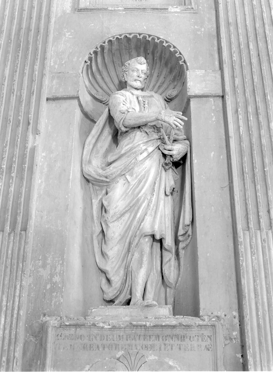 San Pietro (statua, elemento d'insieme) - ambito lombardo (ultimo quarto sec. XVI)