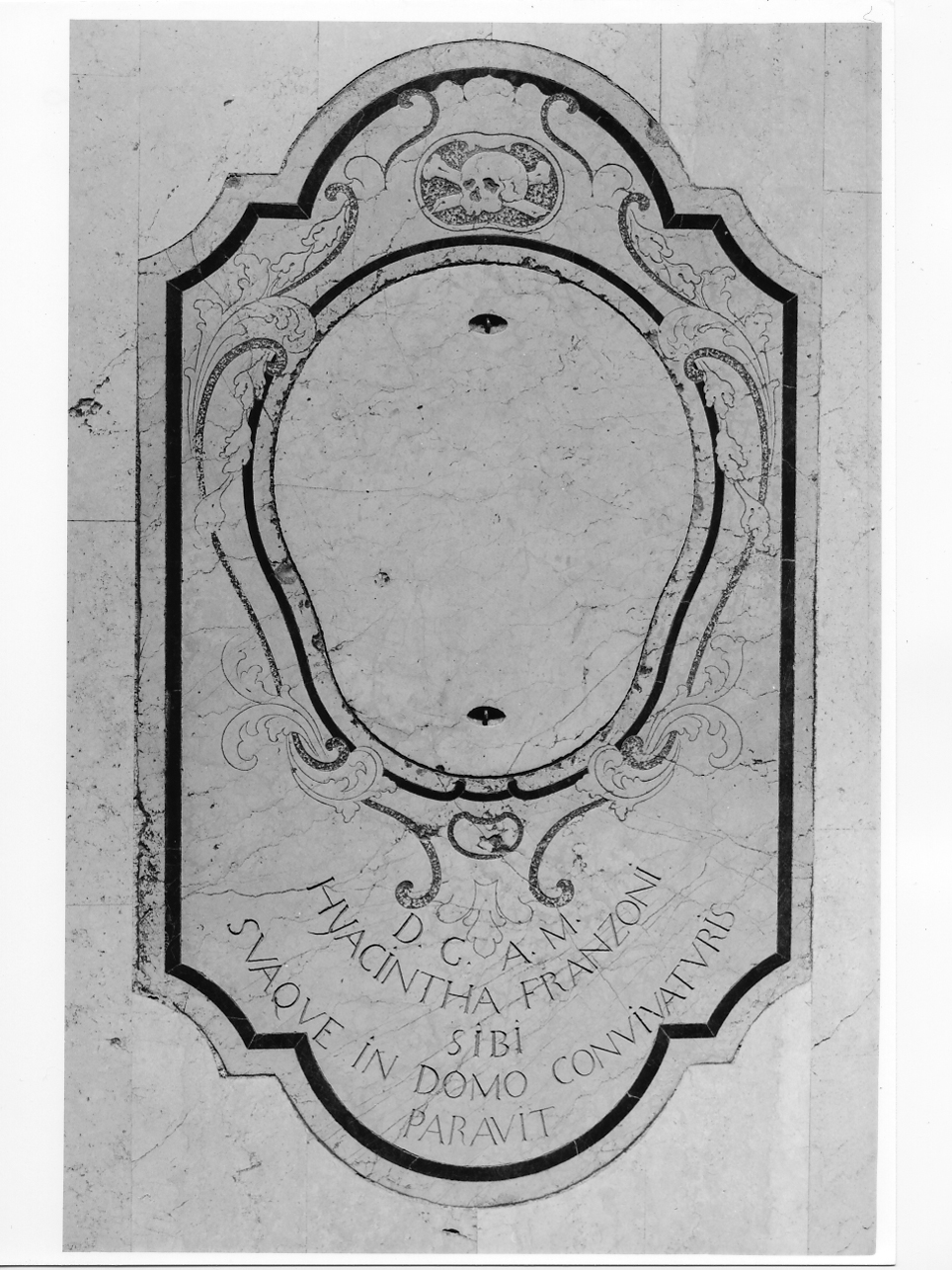 lapide tombale, opera isolata - ambito bresciano (secondo quarto sec. XVIII)