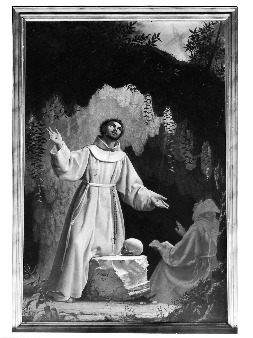 San Francesco d'Assisi riceve le stimmate (pala d'altare, elemento d'insieme) di Ariassi G (sec. XIX)