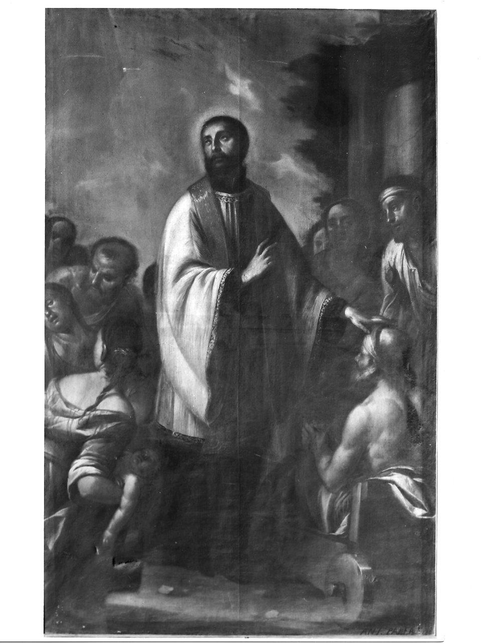 San Gaetano da Thiene risana gli infermi (dipinto, opera isolata) di Paglia Antonio (sec. XVIII)
