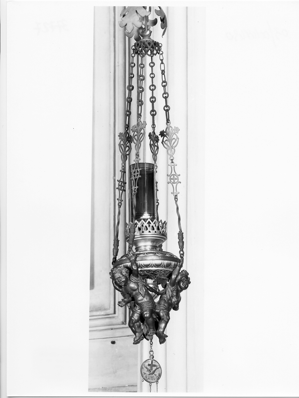 lampada pensile a vaso, serie di Politi Riccardo (sec. XX)