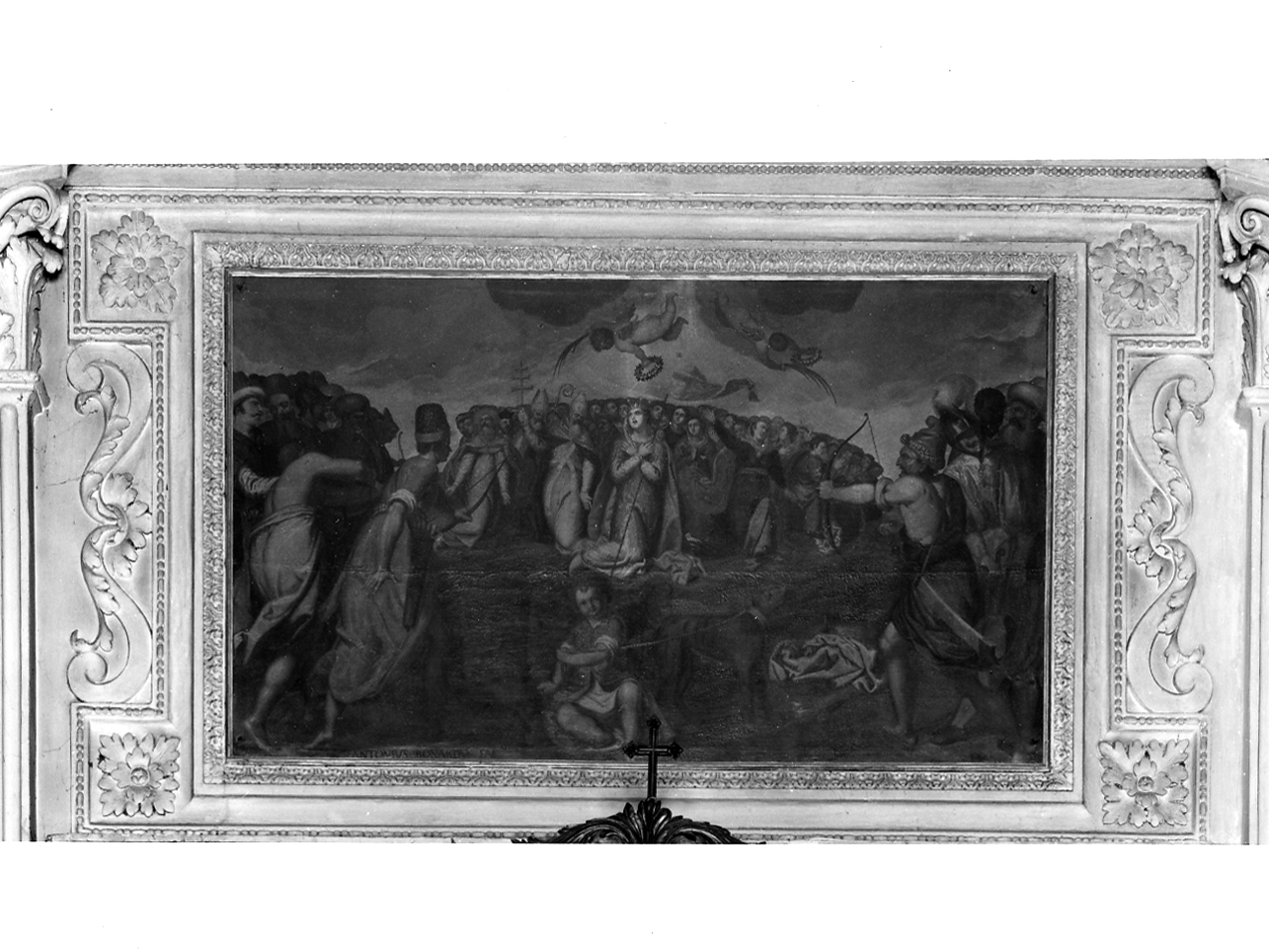 cornice architettonica, elemento d'insieme di Colomba Andrea (sec. XVI)