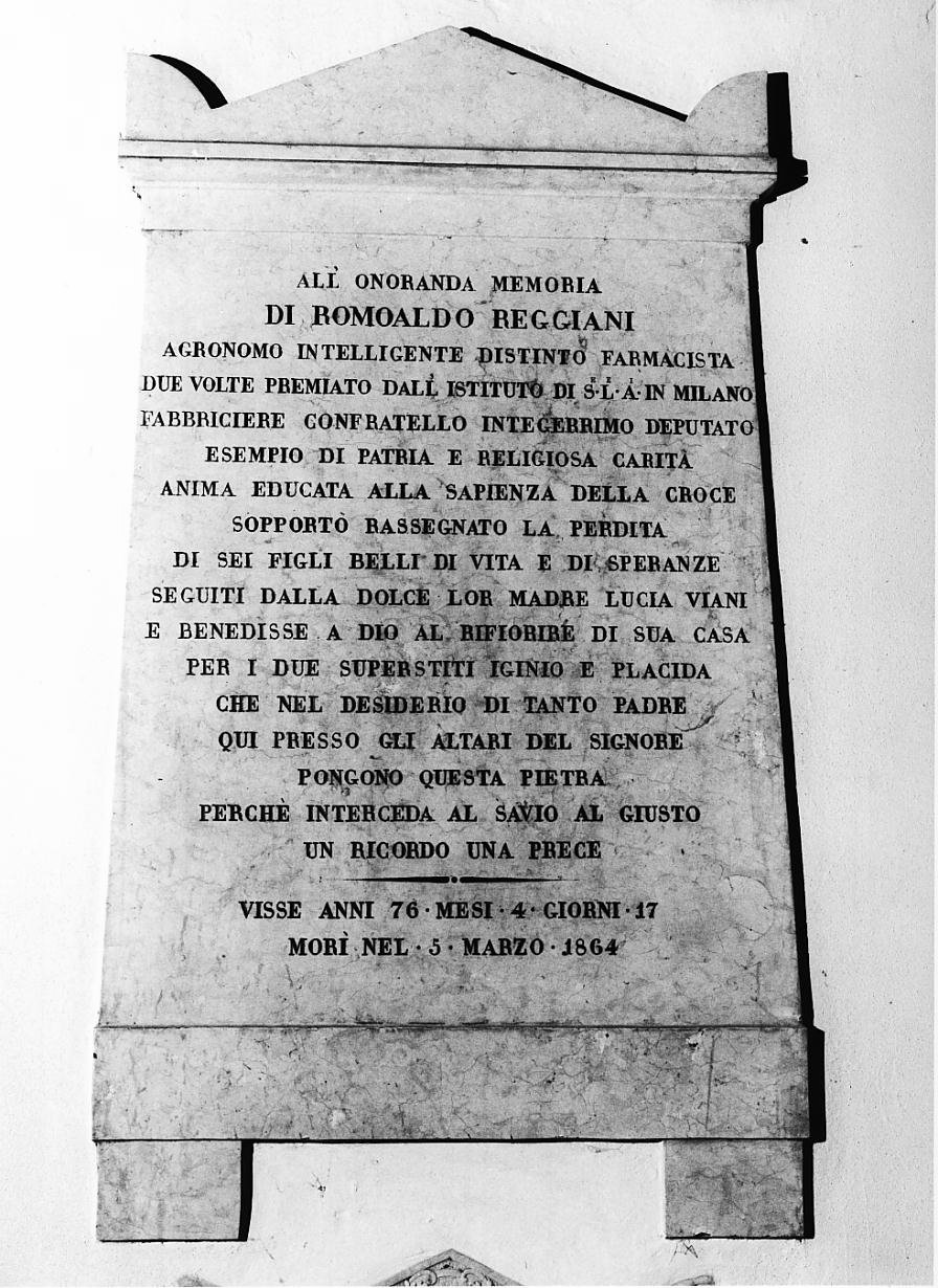 lapide - ambito mantovano (sec. XIX)