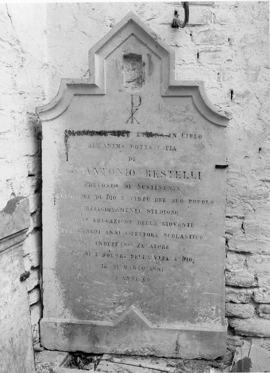 lapide tombale - ambito mantovano (sec. XIX)