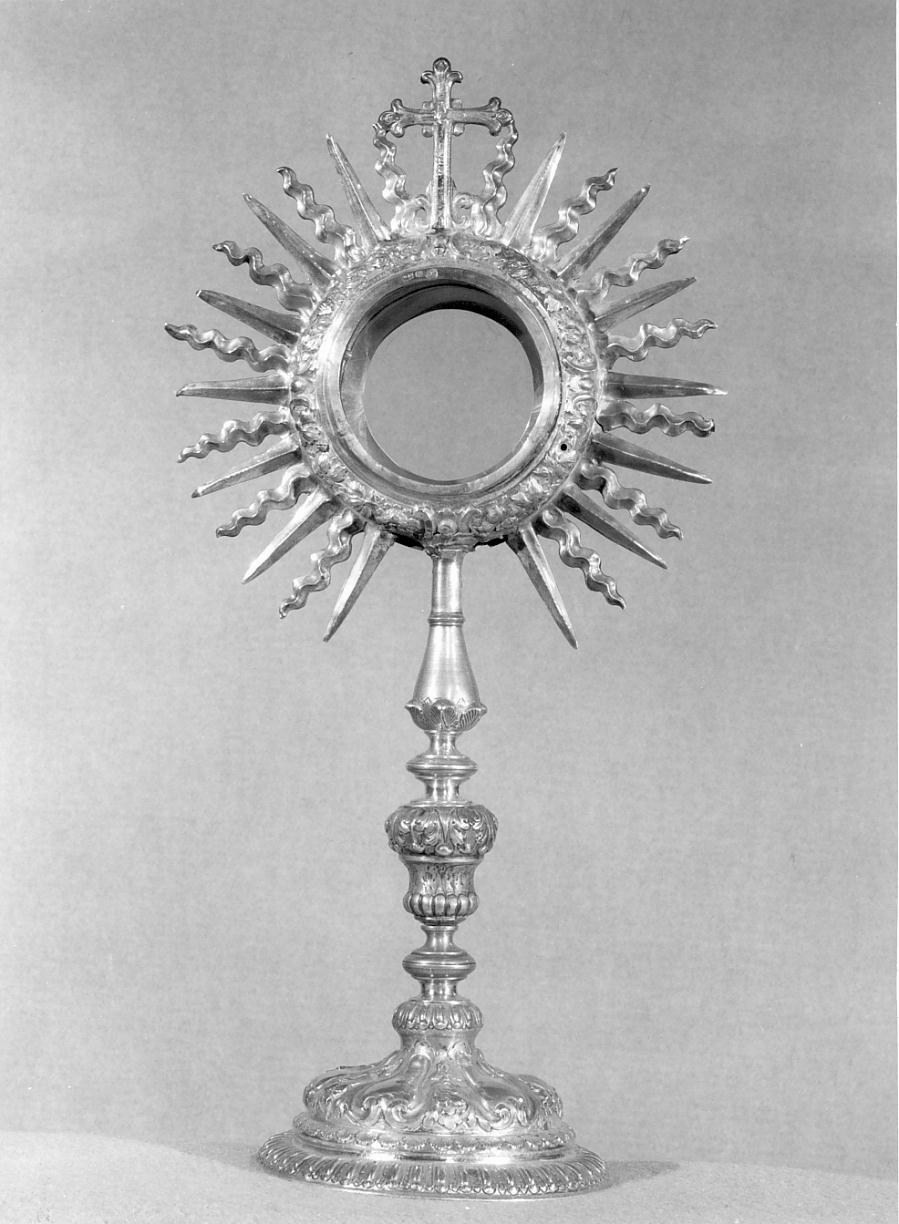 ostensorio - a raggiera - ambito mantovano (prima metà sec. XVIII)