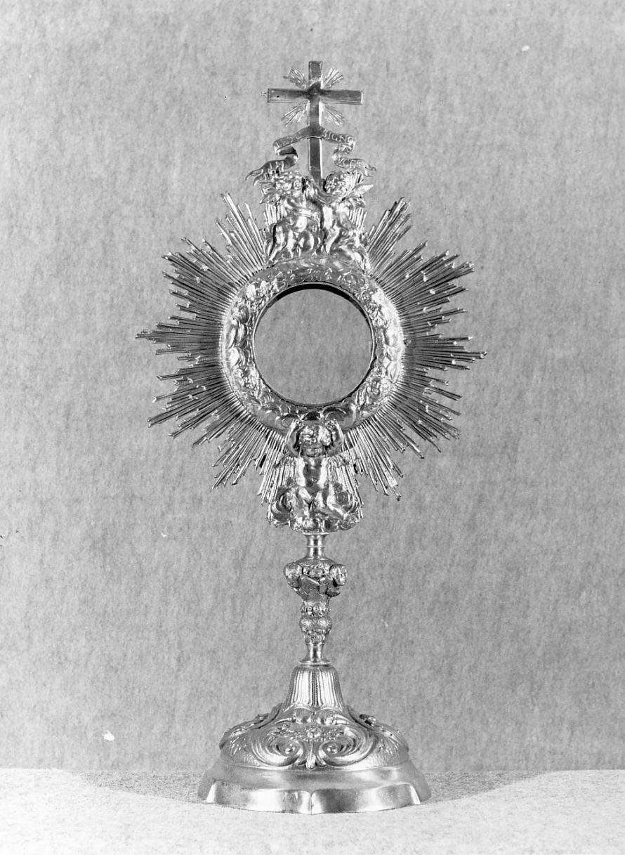 ostensorio - a raggiera - ambito mantovano (prima metà sec. XIX)