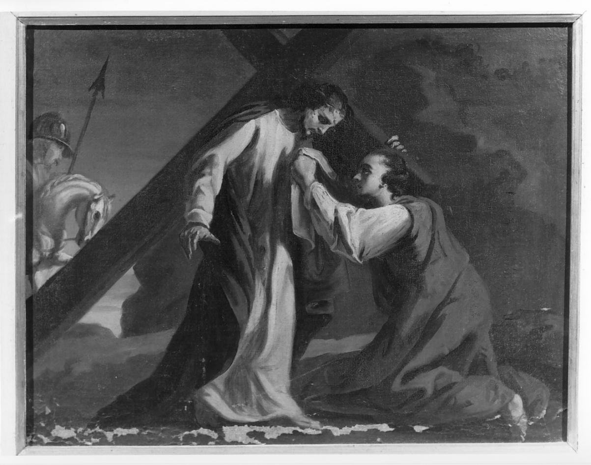 Stazione VI: Gesu' asciugato da santa Veronica (dipinto) - ambito mantovano (sec. XVIII)