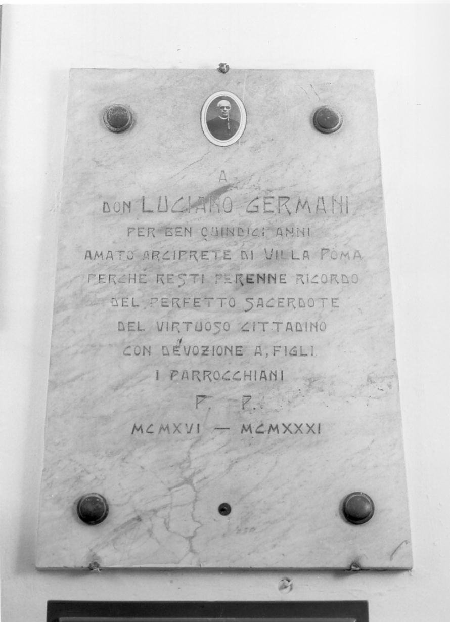 lapide commemorativa - ambito mantovano (sec. XX)