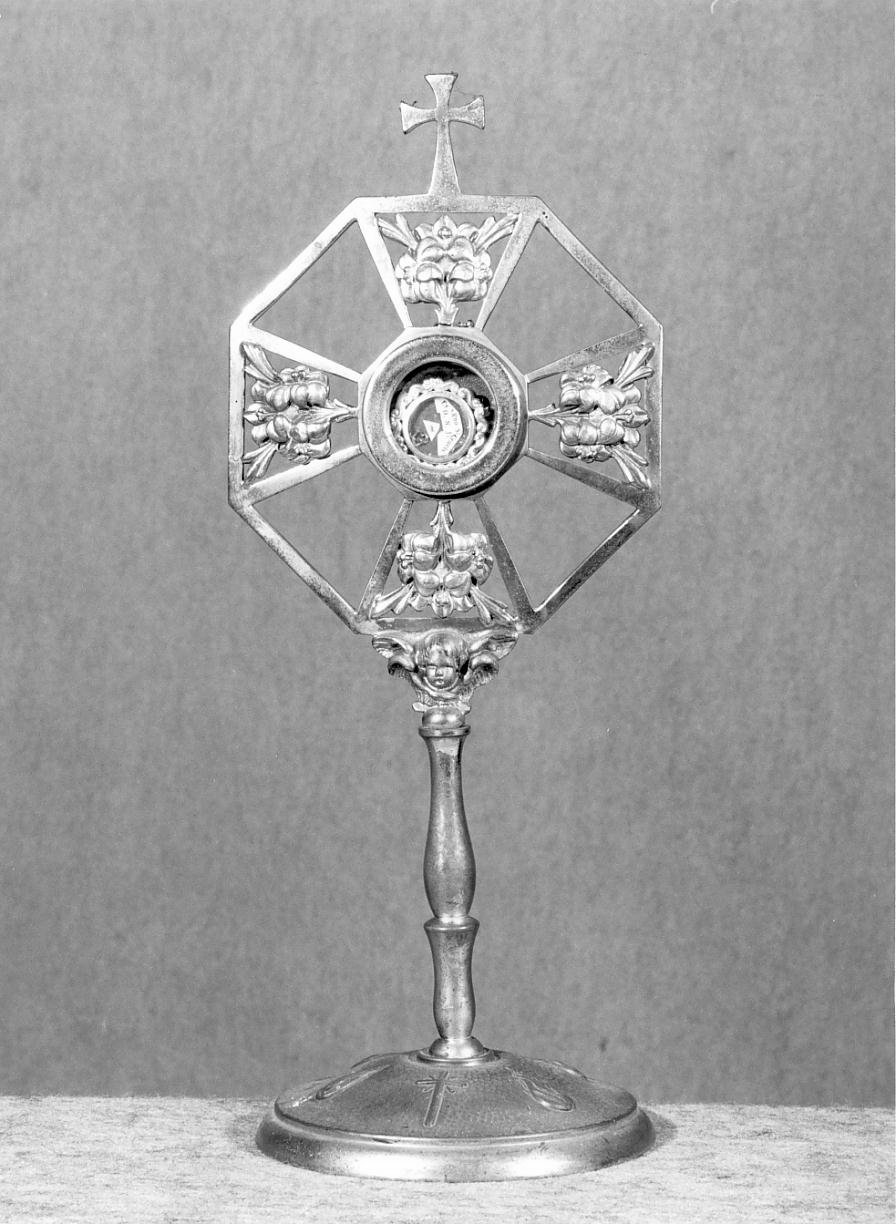 reliquiario - a ostensorio - ambito mantovano (primo quarto sec. XX)