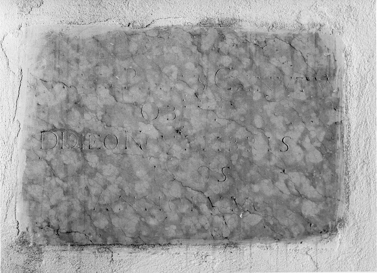 lapide commemorativa - ambito mantovano (sec. XVII)