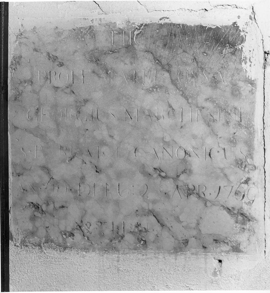 lapide tombale - ambito mantovano (sec. XVIII)