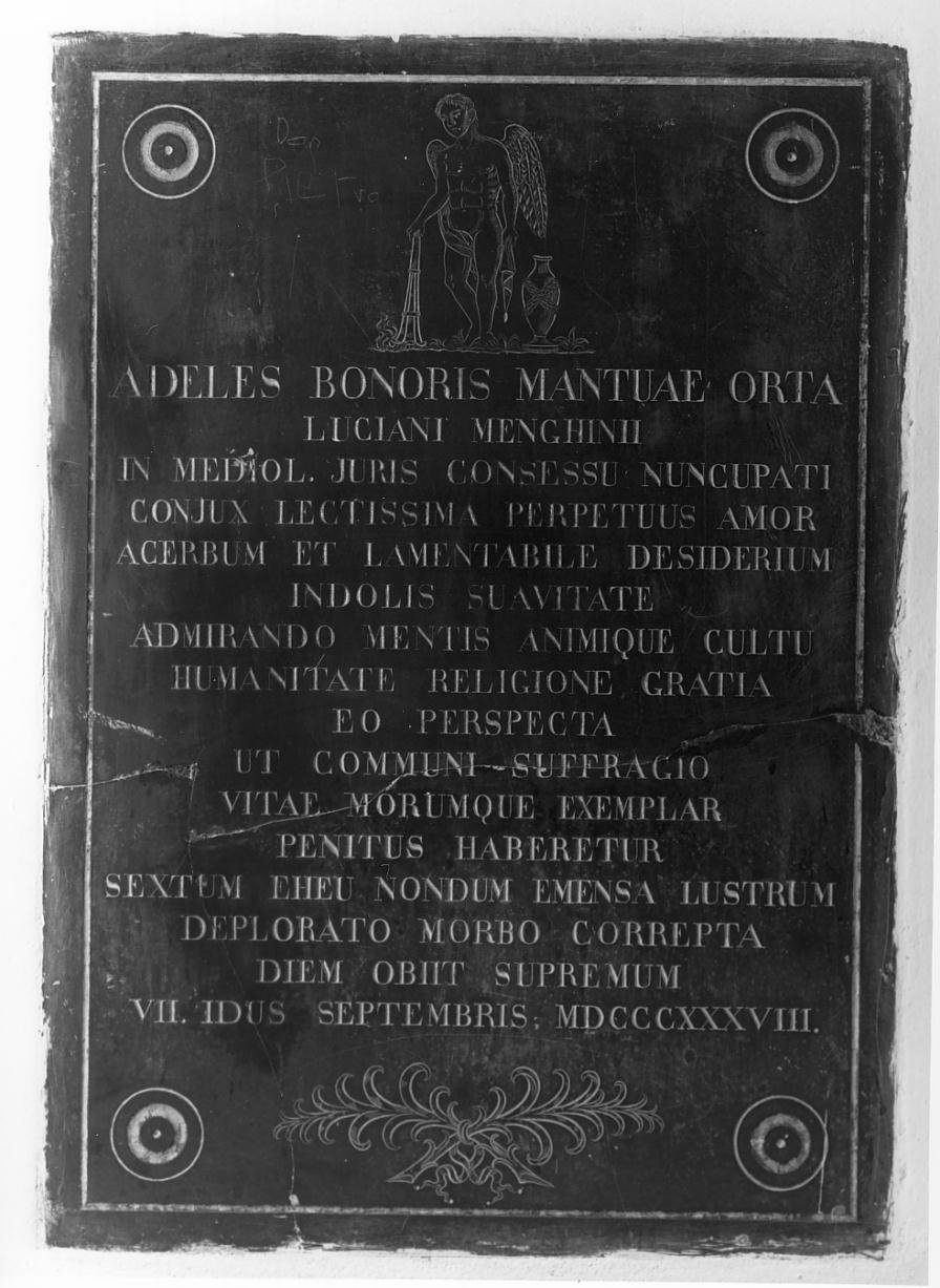 lapide tombale - ambito mantovano (sec. XIX)