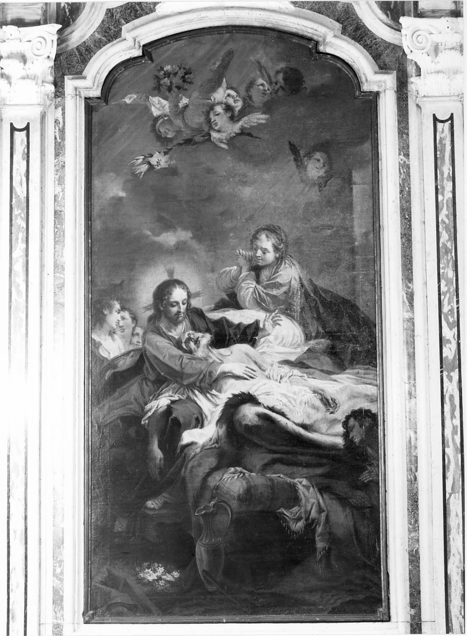 Morte di San Giuseppe (pala d'altare) di Dalla Rosa Saverio (sec. XVIII)