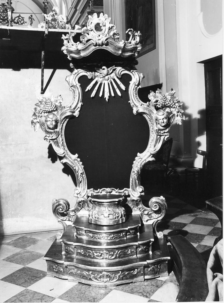 tronetto per esposizione eucaristica - ambito mantovano (fine/inizio secc. XVIII/ XIX)