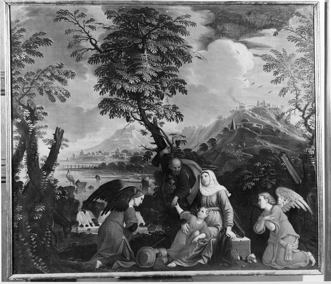 Riposo nella fuga in Egitto (dipinto) - ambito mantovano (prima metà sec. XIX)
