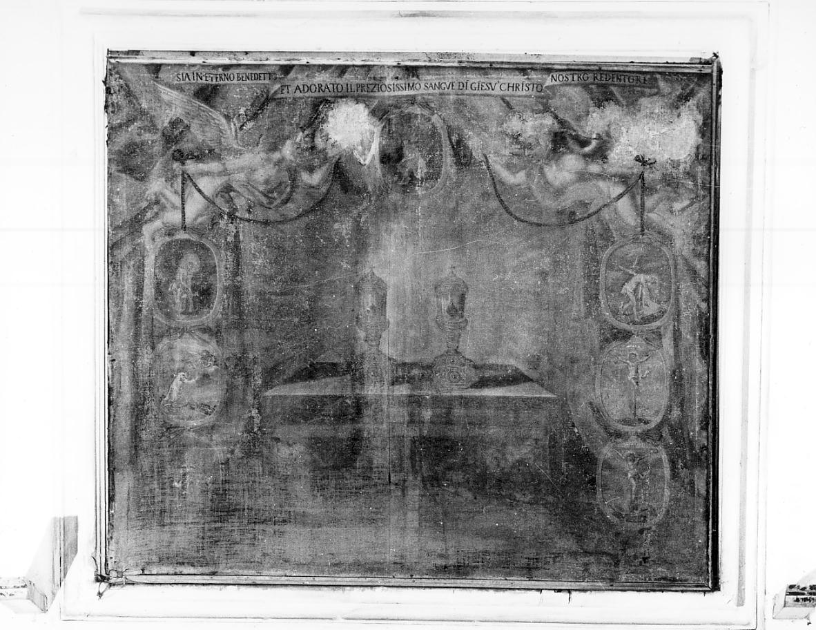 storie della passione di Cristo/ sacri vasi (dipinto, ciclo) - ambito viadanese (sec. XVII)