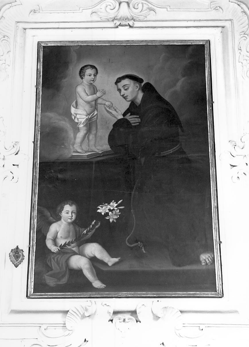 Sant'Antonio da Padova con il bambino (dipinto, elemento d'insieme) - ambito mantovano (ultimo quarto sec. XVIII)