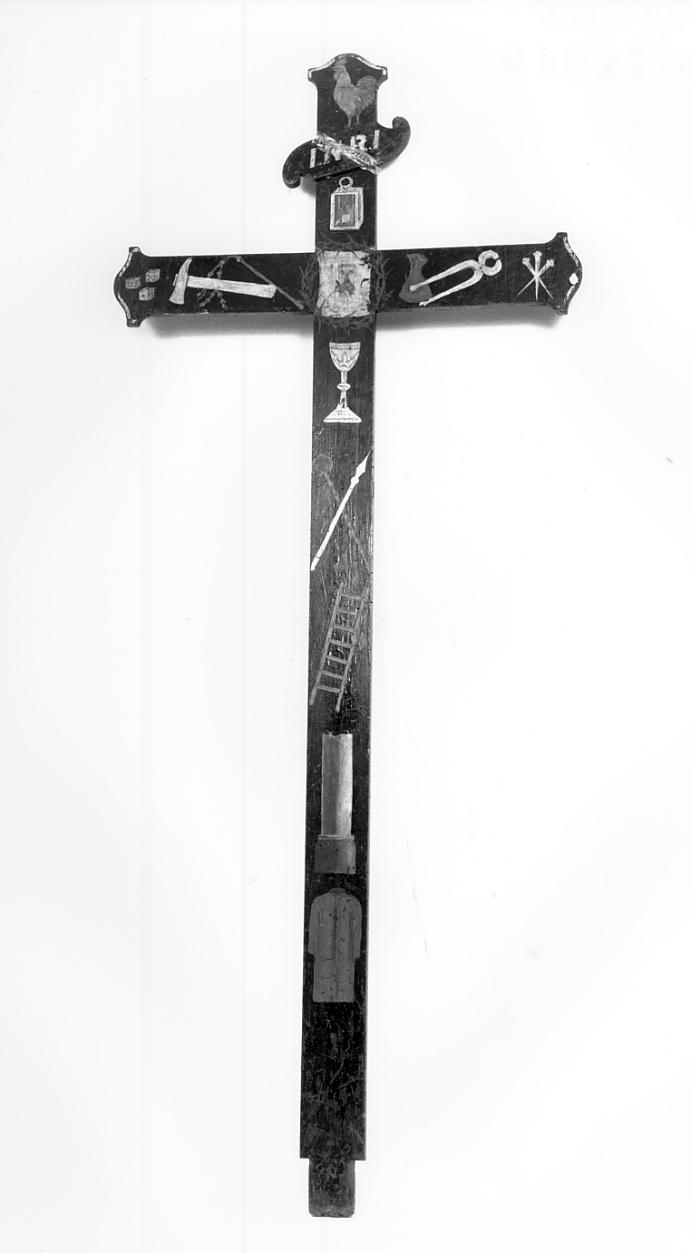 croce processionale, opera isolata - ambito lombardo (seconda metà sec. XVIII)