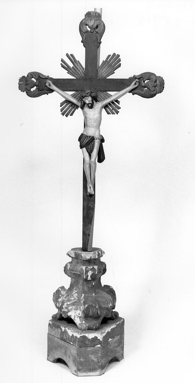 crocifisso, opera isolata - ambito lombardo (seconda metà, fine/inizio sec. XVIII, secc. XVIII/ XIX)